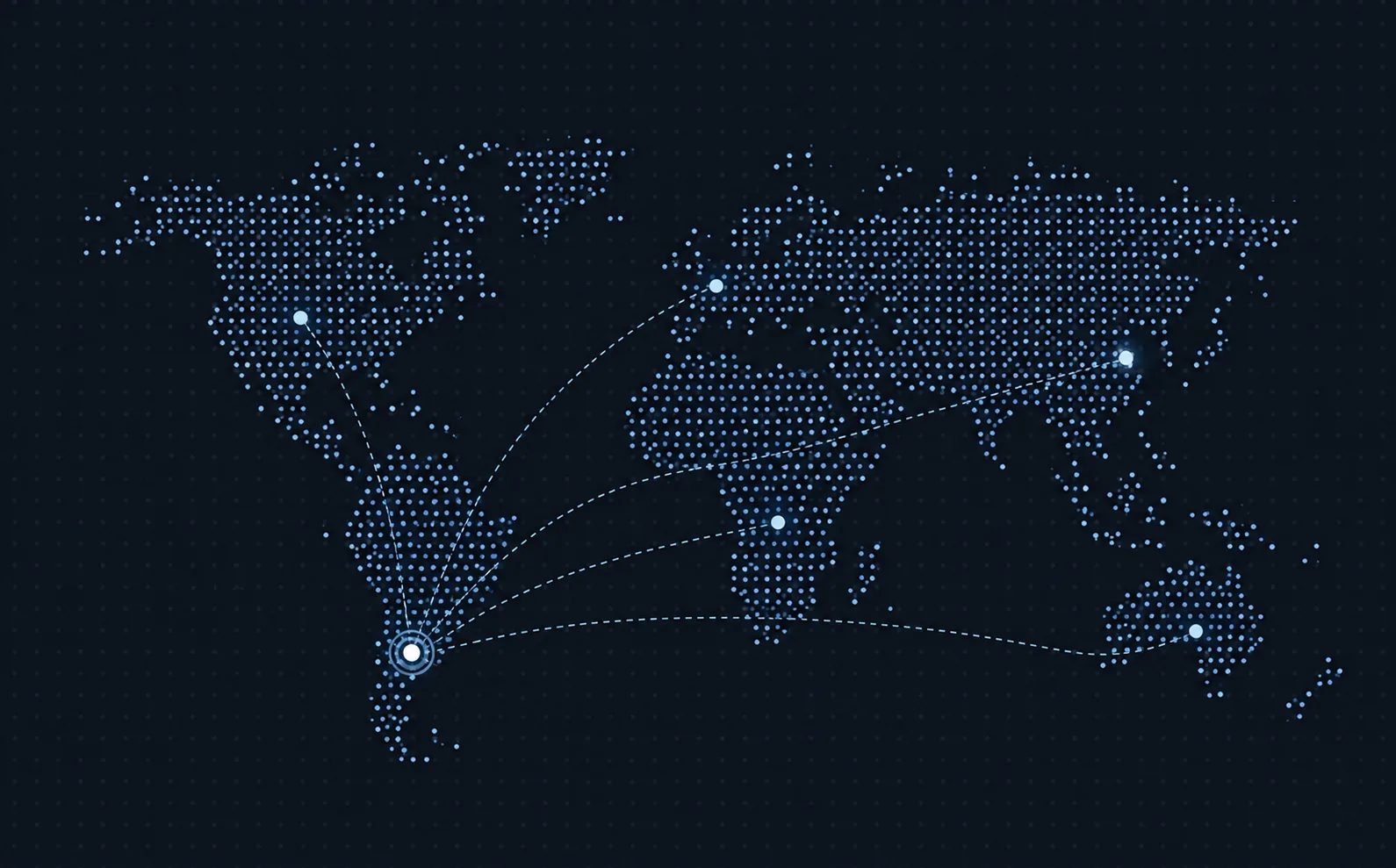 Mapa mundial que muestra el alcance global de los servicios de Silicon Aid.